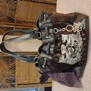 Y2K Juicy Couture Scottie Daydreamer Rhinestone Velour Satchel Bag